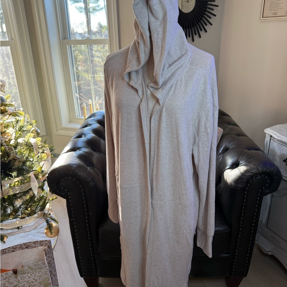 Moda Cream Hooded Cardigan